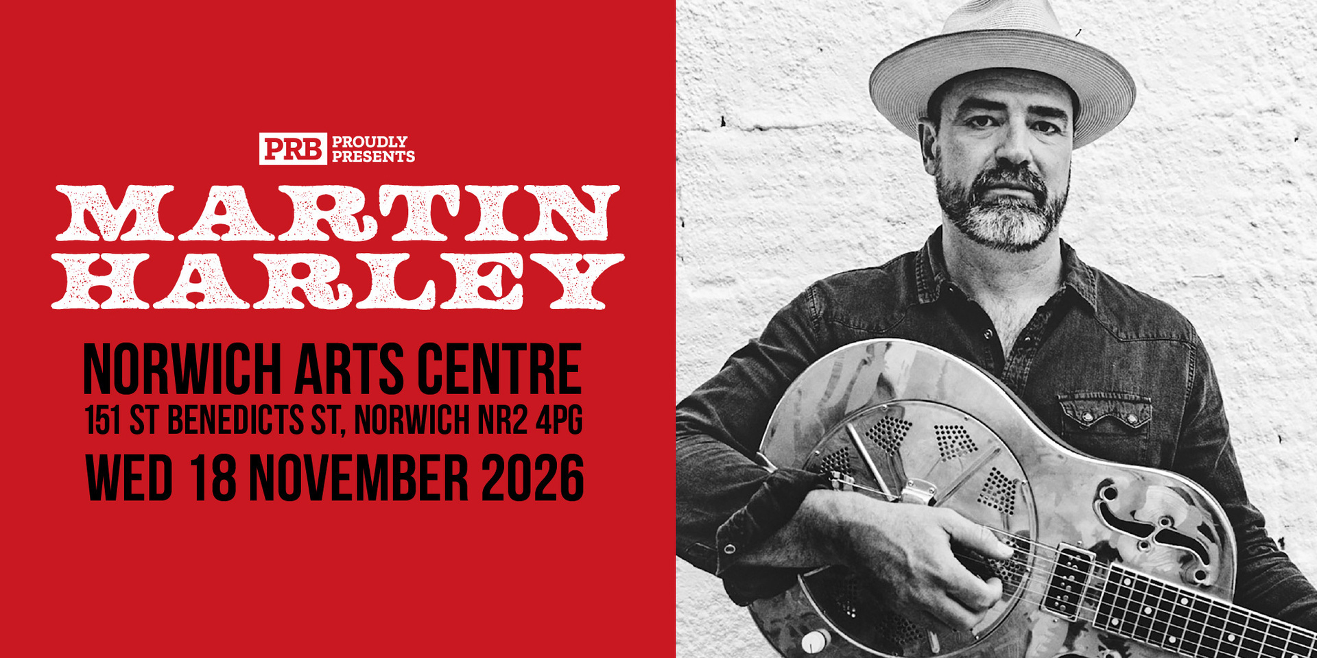 Martin Harley at Arts Centre - Norwich — event image